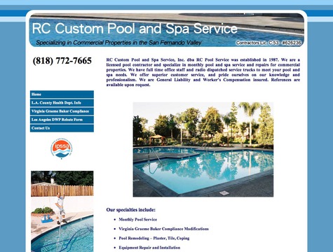 RC Custom Pool and spa service- RC Custom Pool and spa service-